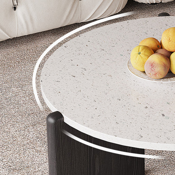 13"H Contemporary Coffee Table 3 Legs Round Coffee Cocktail Table