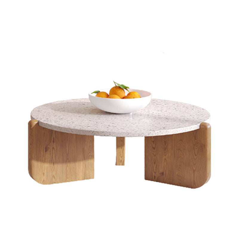 13"H Contemporary Coffee Table 3 Legs Round Coffee Cocktail Table