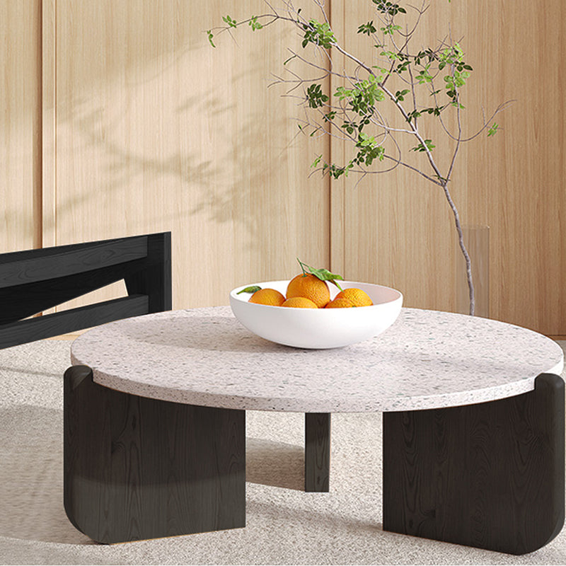 13"H Contemporary Coffee Table 3 Legs Round Coffee Cocktail Table