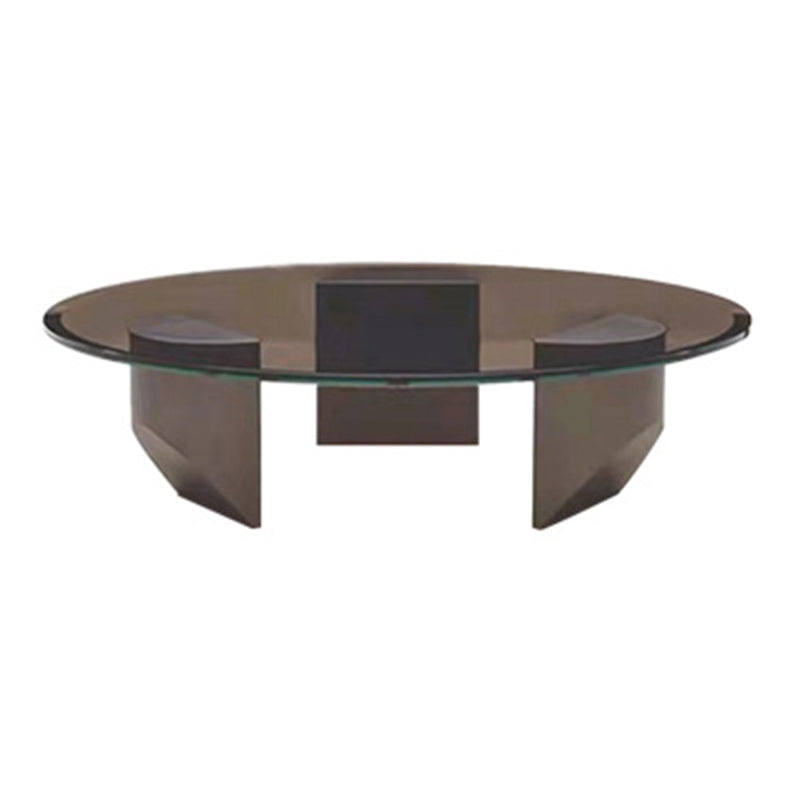 3 Legs Glass Single Coffee Table Tropical No Distressing Coffee Table