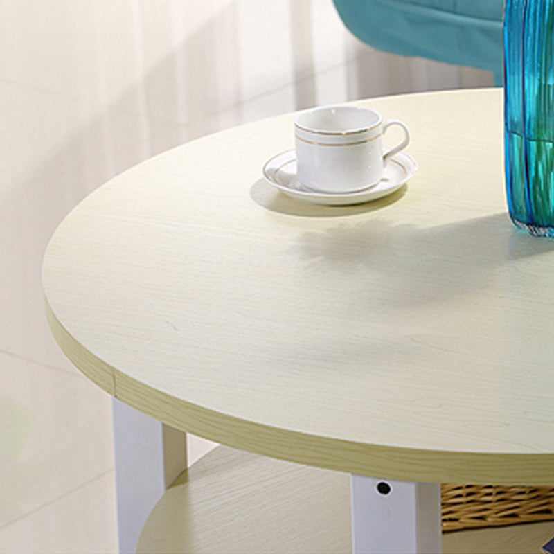 Wood Single Coffee Table No Distressing Coffee Table with Shelf