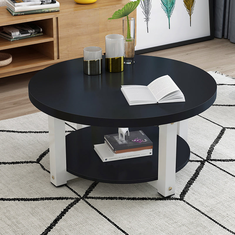 Wood Single Coffee Table No Distressing Coffee Table with Shelf