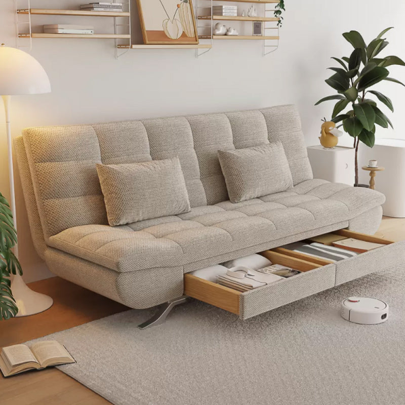 25" Wide Glam Sofa Bed Futon Cushion Back Sleeper Sofa with Storage