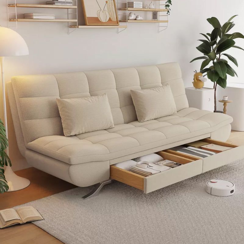 25" Wide Glam Sofa Bed Futon Cushion Back Sleeper Sofa with Storage