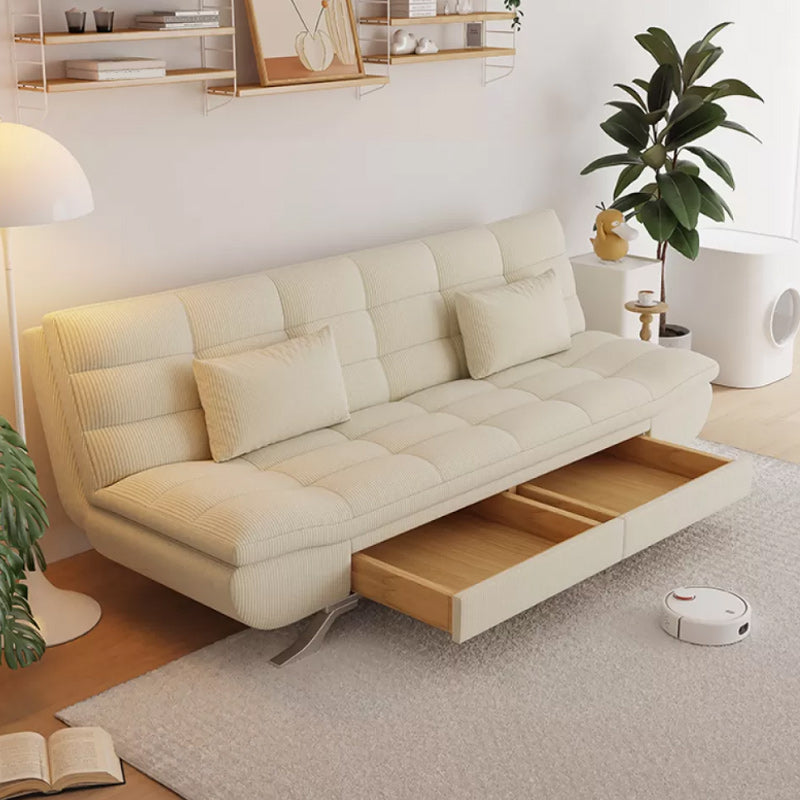 25" Wide Glam Sofa Bed Futon Cushion Back Sleeper Sofa with Storage