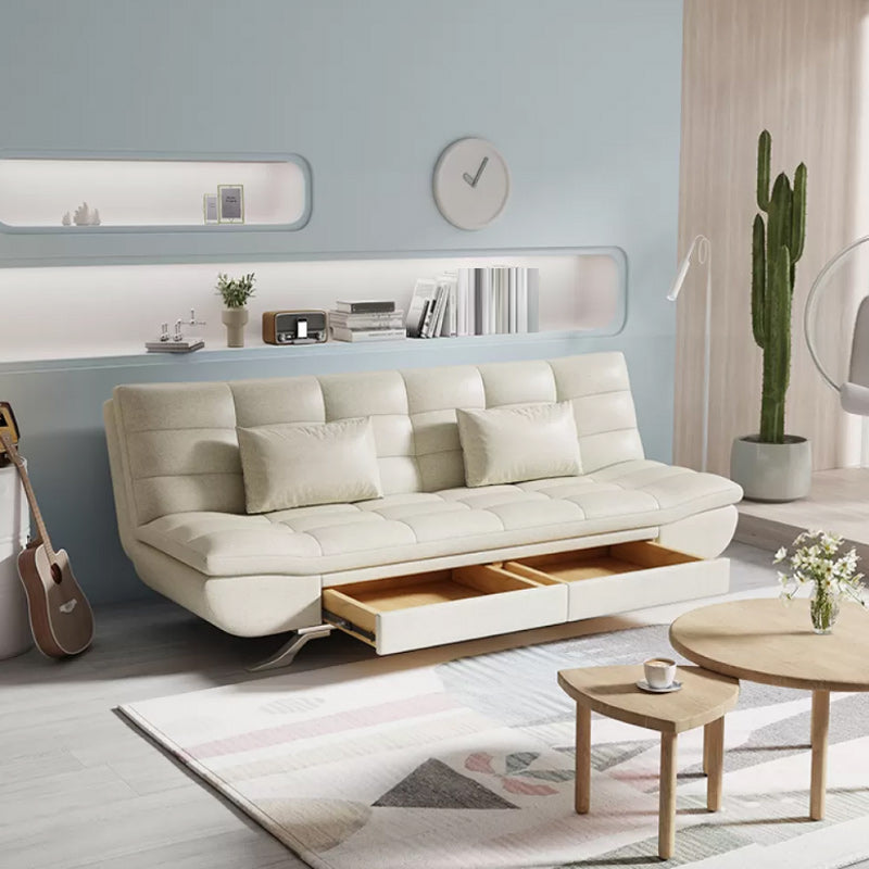 25" Wide Glam Sofa Bed Futon Cushion Back Sleeper Sofa with Storage