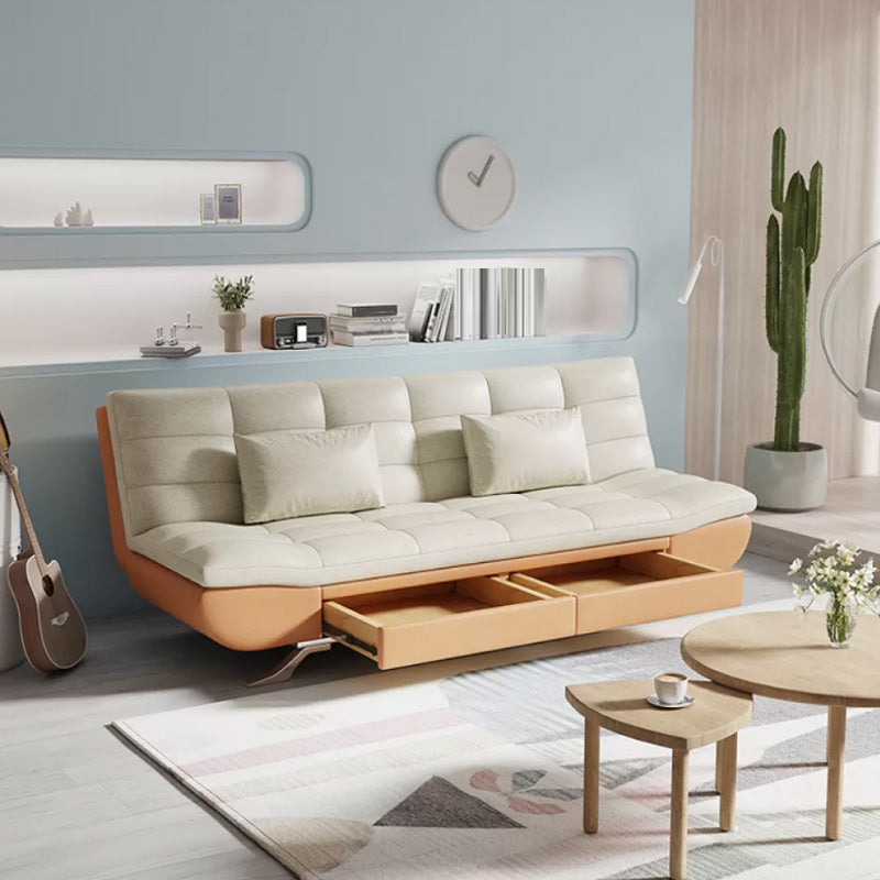 25" Wide Glam Sofa Bed Futon Cushion Back Sleeper Sofa with Storage