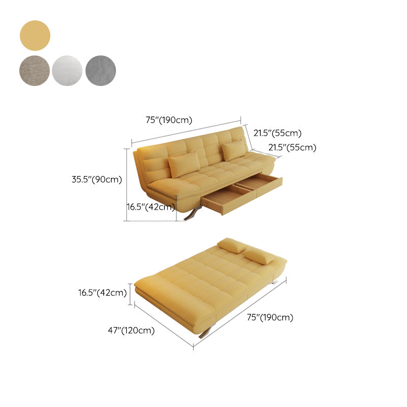 25" Wide Glam Sofa Bed Futon Cushion Back Sleeper Sofa with Storage