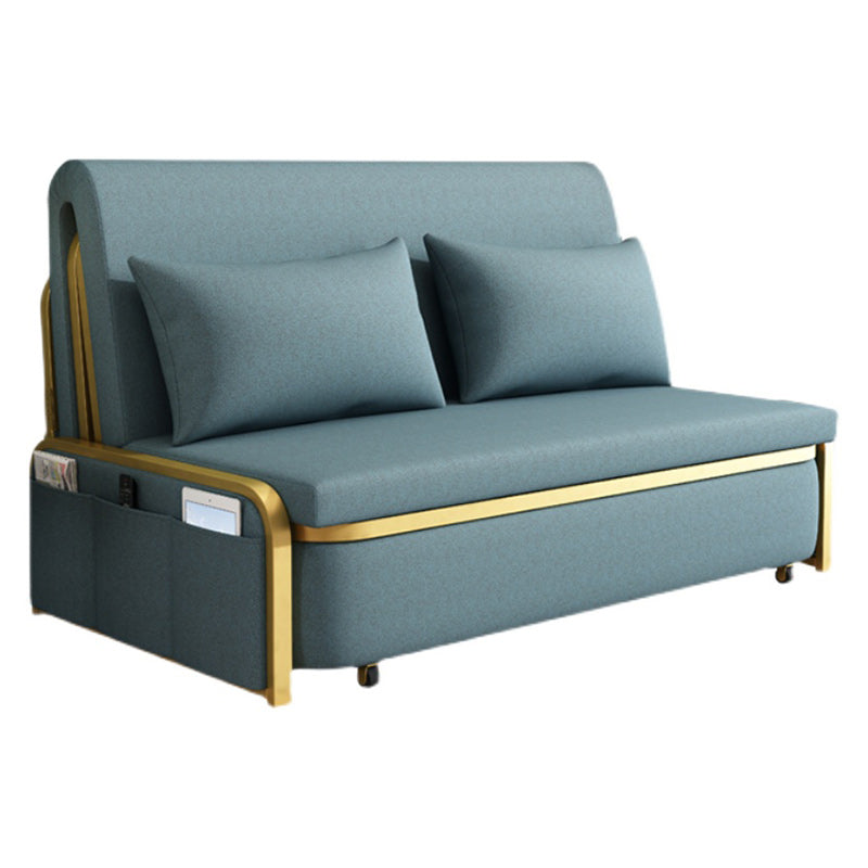 35" Wide Glam Futon Sofa Bed Folding Pillow Included Sleeper Sofa