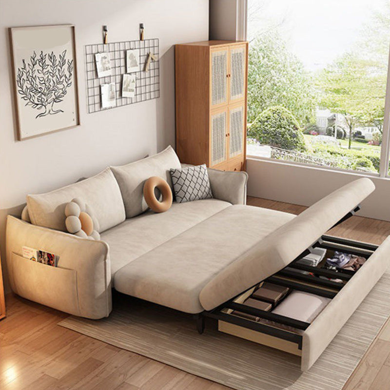 31" Wide Scandinavian Sofa Bed Pillow Included Folding Futon Sleeper Sofa