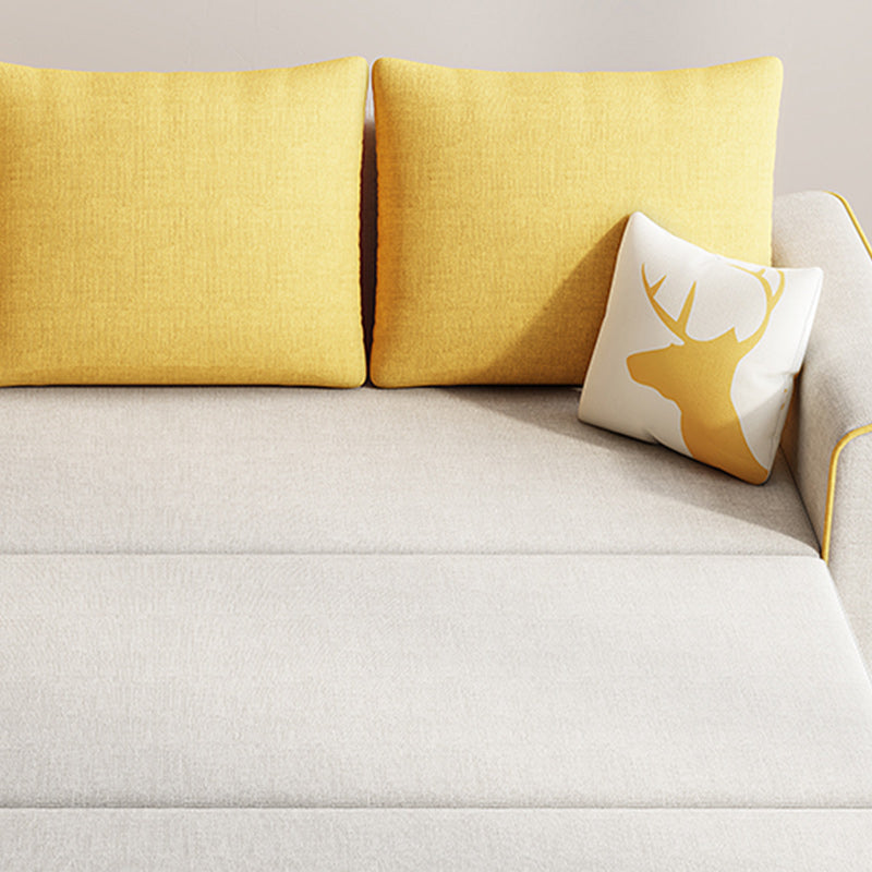 32" Wide Contemporary Sofa Bed Pillow Included White Sleeper Sofa