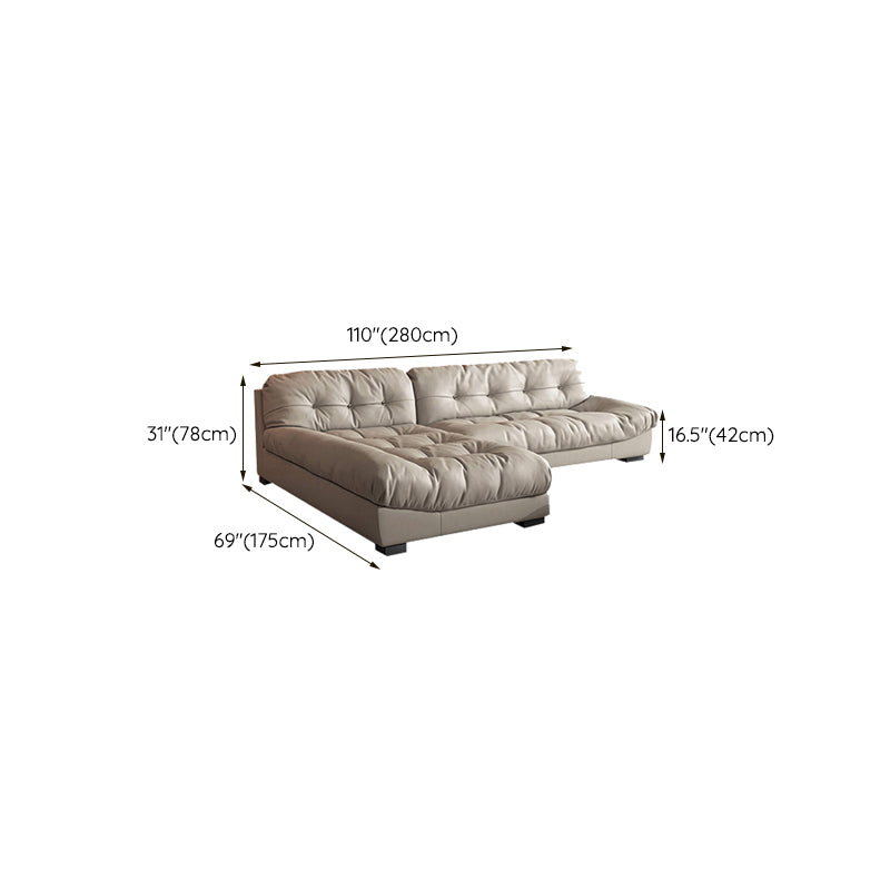 Modern White Cushions Armless Living Room Faux Leather Seating