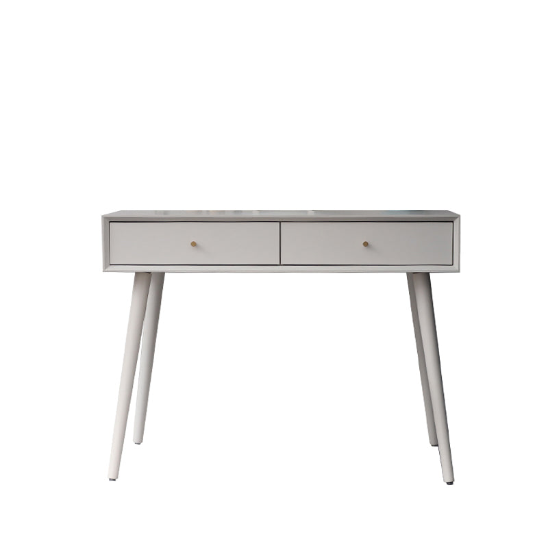 White Solid Wood Makeup Vanity Desk Table with Drawers for Bedroom