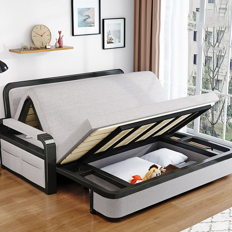 30" Wide Contemporary Futon Sofa Bed Cushion Back Futon Sleeper Sofa