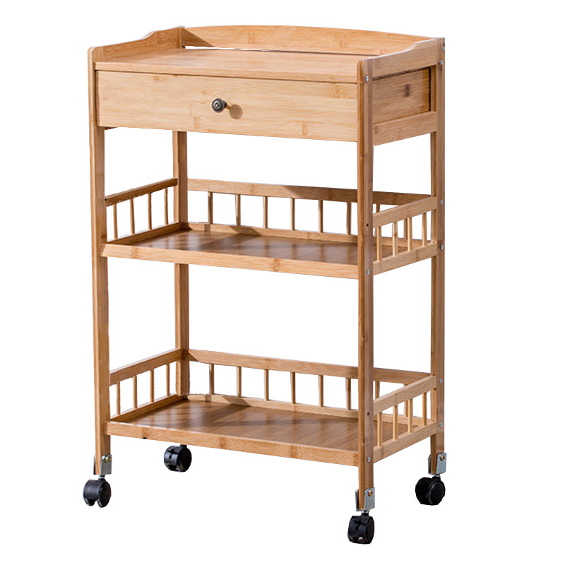 Rectangular Open Storage Prep Table Modern Dining Room Kitchen Trolley