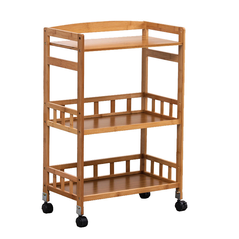 Rectangular Open Storage Prep Table Modern Dining Room Kitchen Trolley