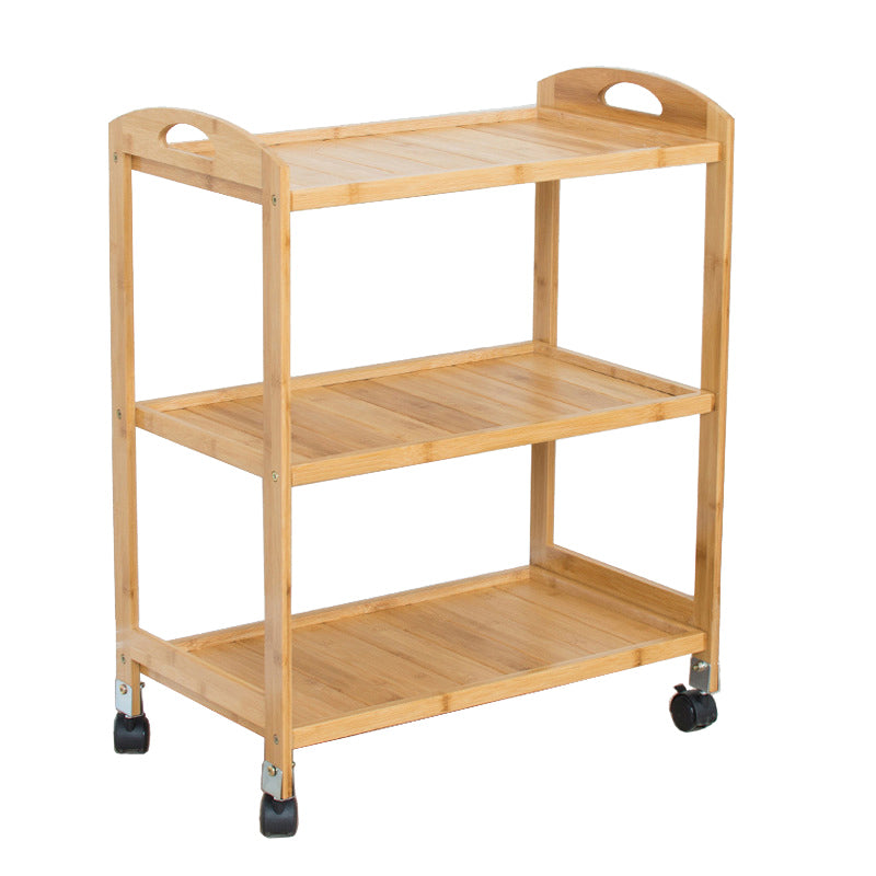 Rectangular Open Storage Prep Table Modern Dining Room Kitchen Trolley