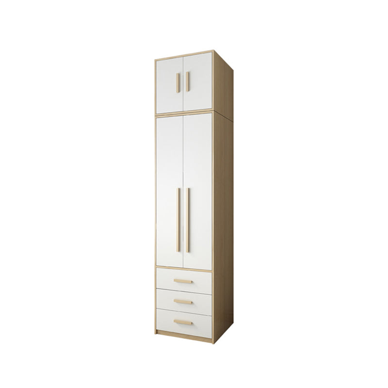 Hinged Wardrobe Cabinet with Garment Rod Contemporary Wardrobe Closet