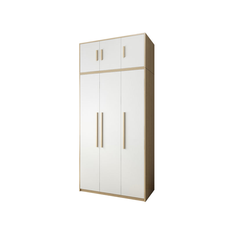 Hinged Wardrobe Cabinet with Garment Rod Contemporary Wardrobe Closet