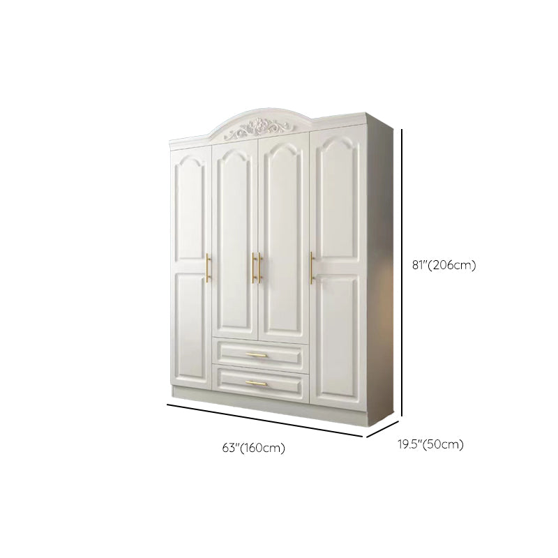 French Country Wardrobe Closet White Wardrobe Cabinet with Shelves