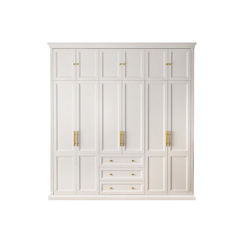 Solid Wood Wardrobe Armoire with Shelves French Country Wardrobe Cabinet