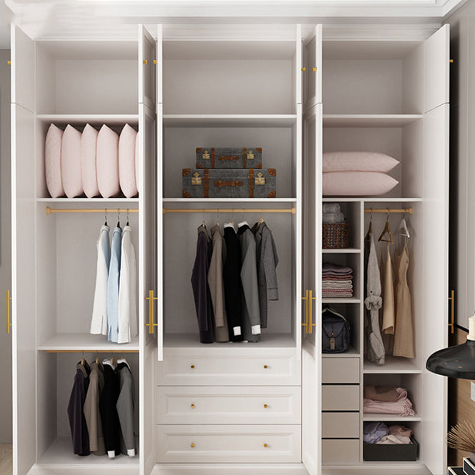 Solid Wood Wardrobe Armoire with Shelves French Country Wardrobe Cabinet