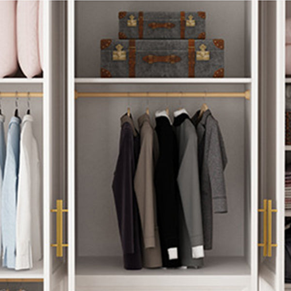 Solid Wood Wardrobe Armoire with Shelves French Country Wardrobe Cabinet