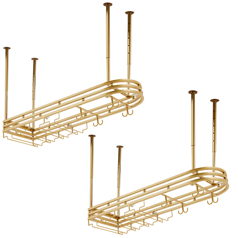 Industrial Hanging Glass & Stemware Holder Metal Wine Holder