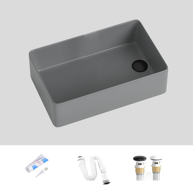 Modern Style Bathroom Sink Stainless Steel Rectangle Bathroom Sink
