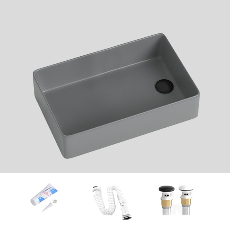 Modern Style Bathroom Sink Stainless Steel Rectangle Bathroom Sink