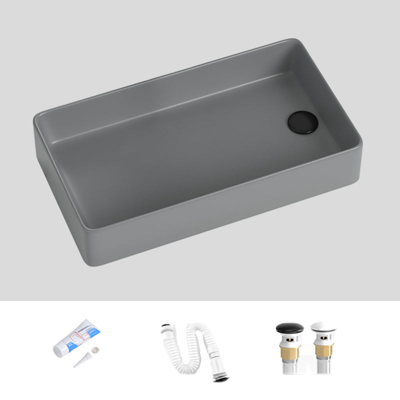 Modern Style Bathroom Sink Stainless Steel Rectangle Bathroom Sink