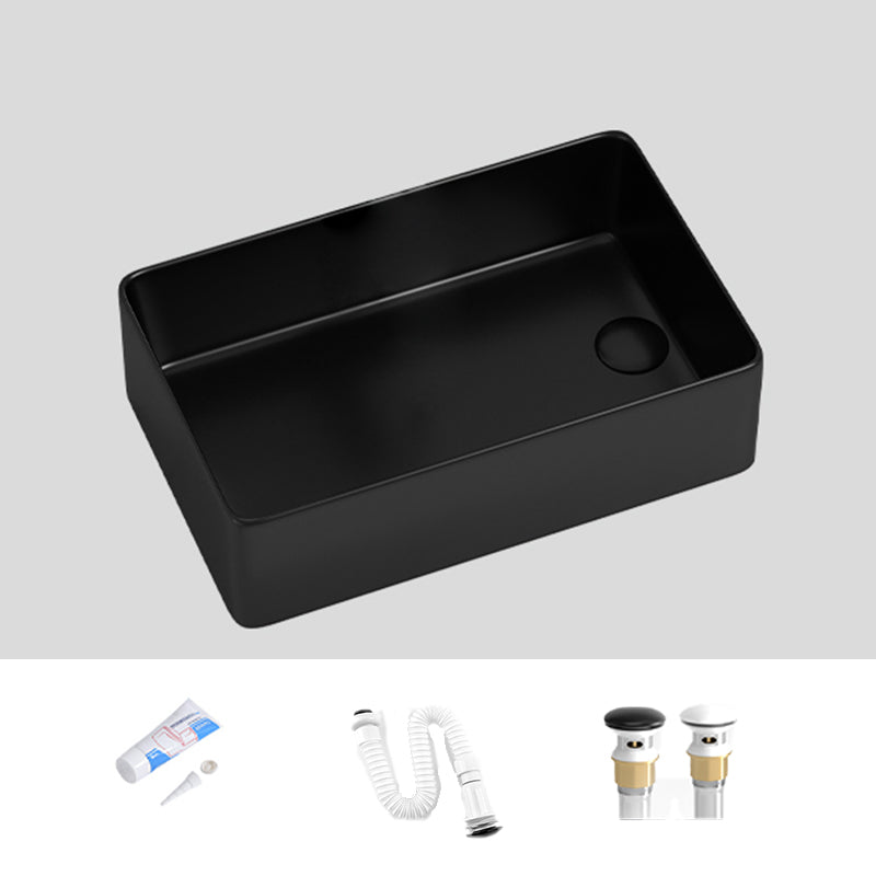 Modern Style Bathroom Sink Stainless Steel Rectangle Bathroom Sink