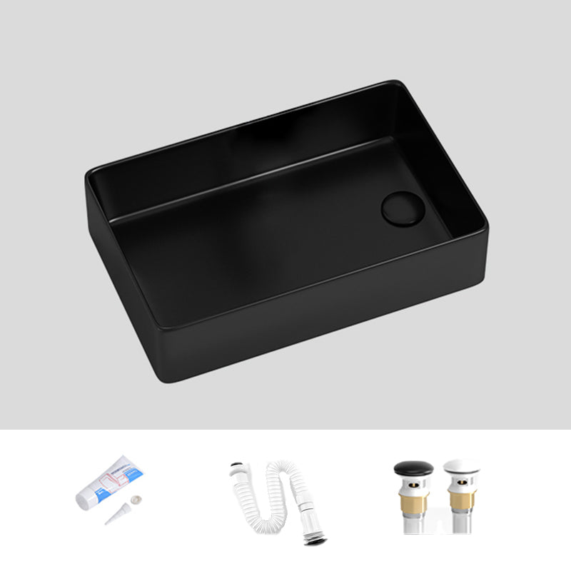 Modern Style Bathroom Sink Stainless Steel Rectangle Bathroom Sink