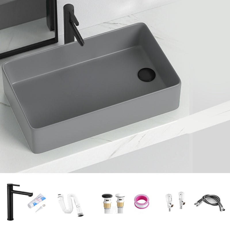 Modern Style Bathroom Sink Stainless Steel Rectangle Bathroom Sink