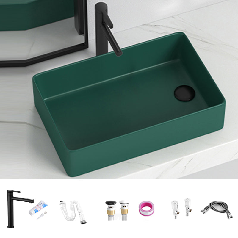 Modern Style Bathroom Sink Stainless Steel Rectangle Bathroom Sink