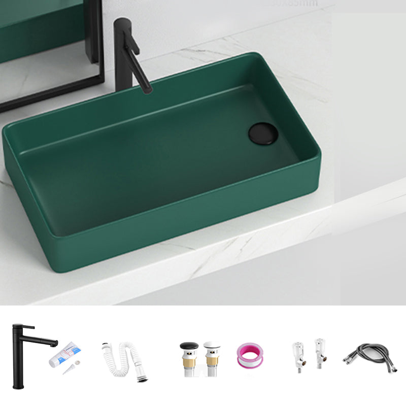 Modern Style Bathroom Sink Stainless Steel Rectangle Bathroom Sink