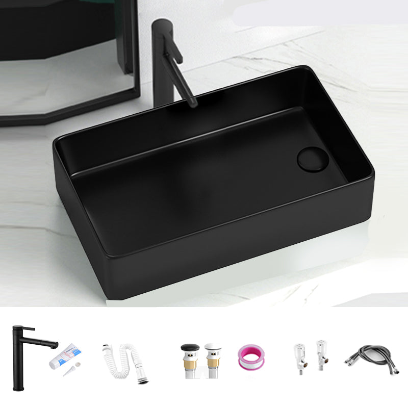 Modern Style Bathroom Sink Stainless Steel Rectangle Bathroom Sink