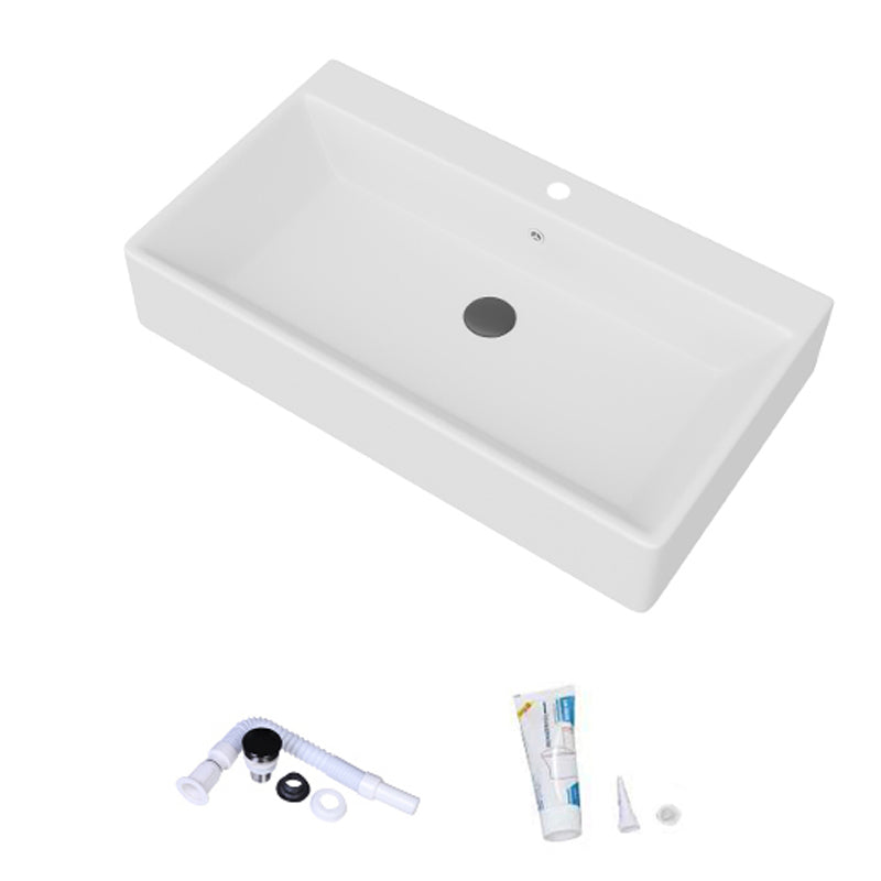 White Rectangular Trough Bathroom Sink Modern Trough Bathroom Sink