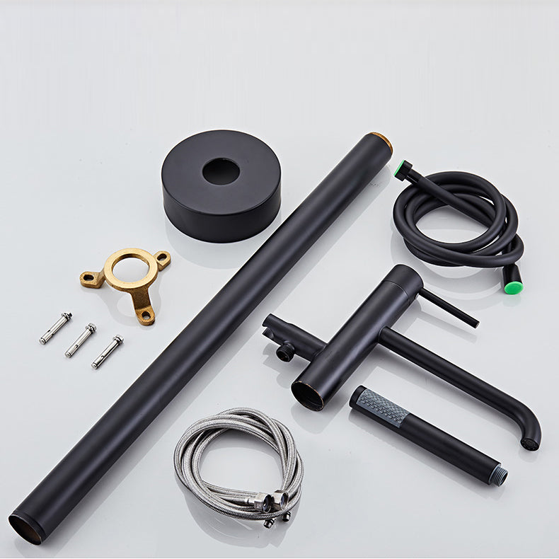 Modern Floor Mounted Metal Freestanding Tub Filler One Handle Freestanding Tub Filler Trim