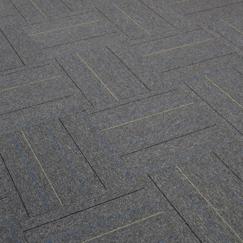 Carpet Tile Non-Skid Fade Resistant Geometry Self-Stick Carpet Tiles Living Room