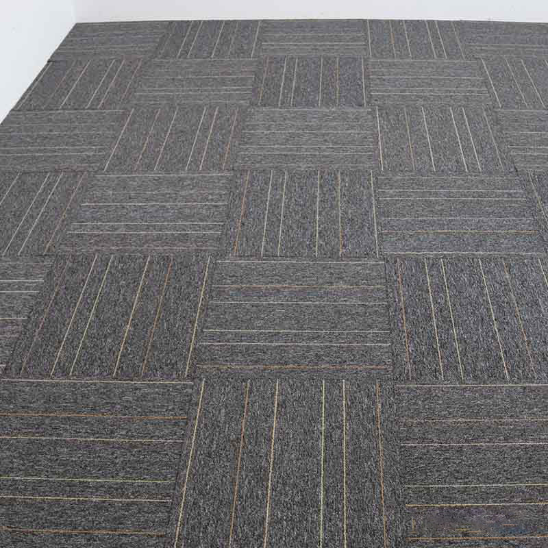 Carpet Tile Non-Skid Fade Resistant Geometry Loose Lay Carpet Tiles Living Room
