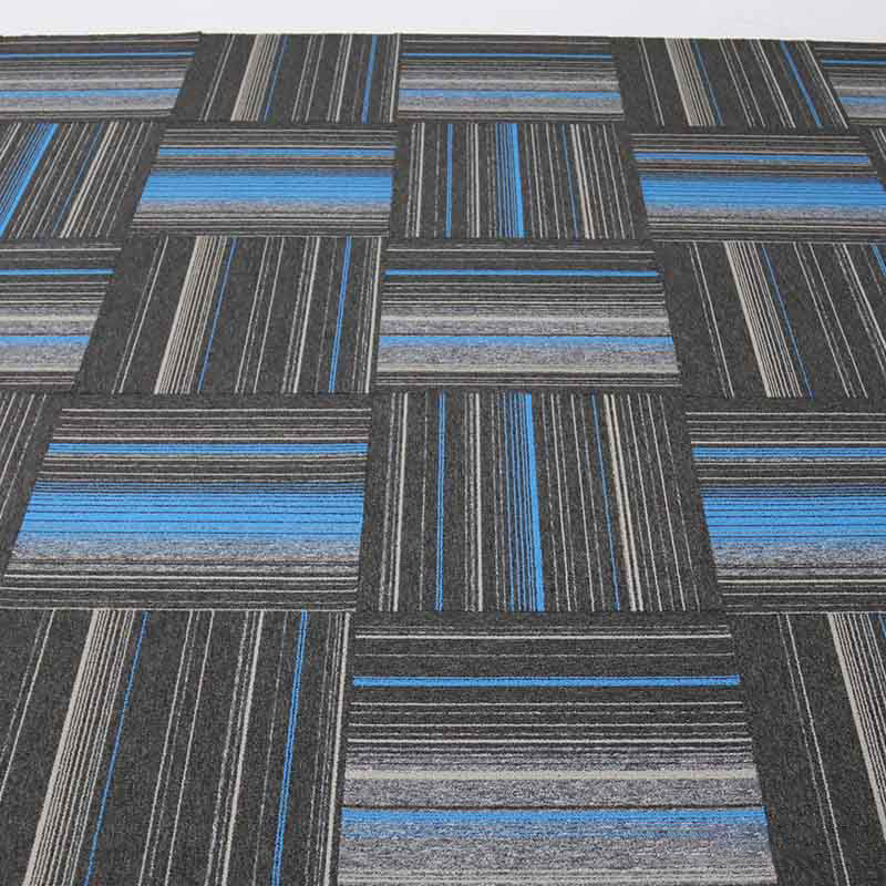 Carpet Tile Non-Skid Fade Resistant Geometry Loose Lay Carpet Tiles Living Room