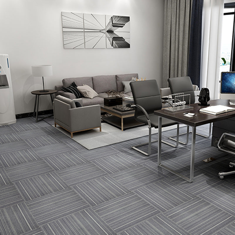 Carpet Tile Fade Resistant Solid Color Self Peel and Stick Carpet Tiles Living Room