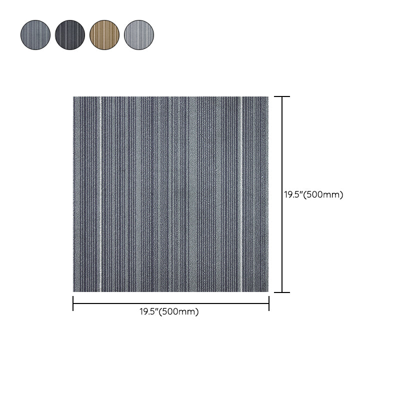 Carpet Tile Fade Resistant Solid Color Self Peel and Stick Carpet Tiles Living Room