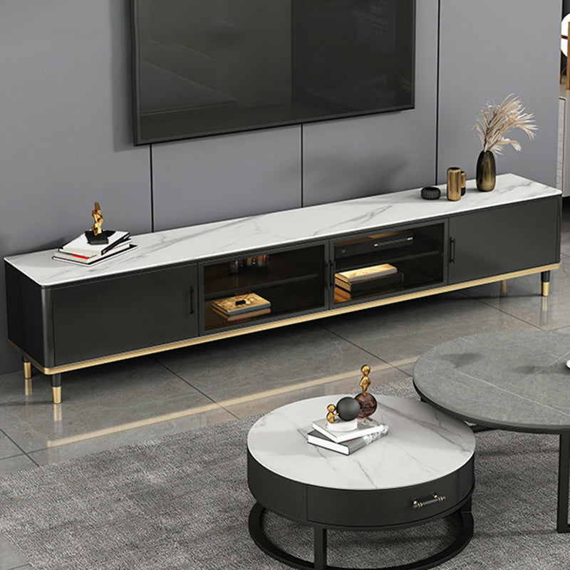 Stone TV Stand Console Enclosed Storage TV Media Console with Legs
