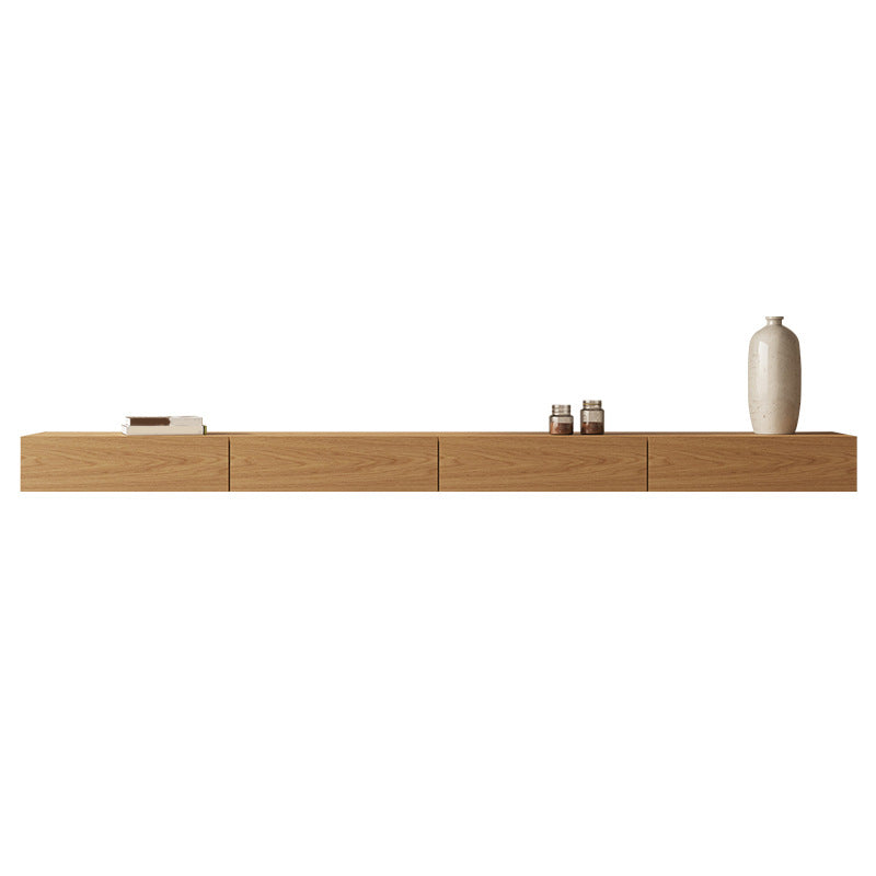 Wall-mounted TV Media Console Wooden TV Stand Console with Drawers