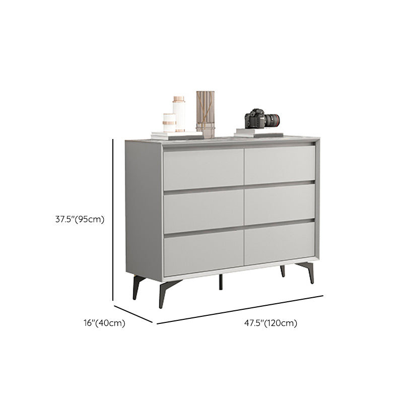 15.6-inch W Modern Storage Chest Stone Storage Chest Dresser with 3/6 Drawers