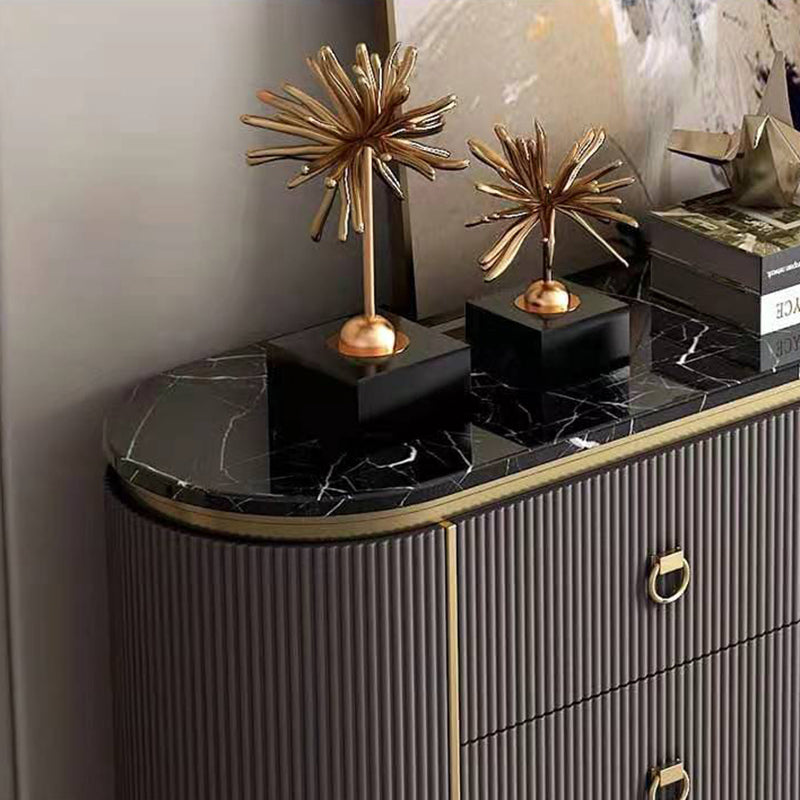 15.6-inch Width Classic Glam Storage Chest Stone Dresser with 6 Drawers