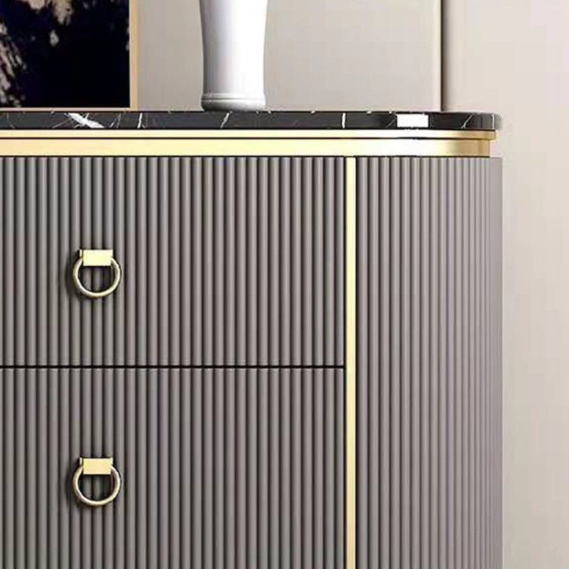 15.6-inch Width Classic Glam Storage Chest Stone Dresser with 6 Drawers