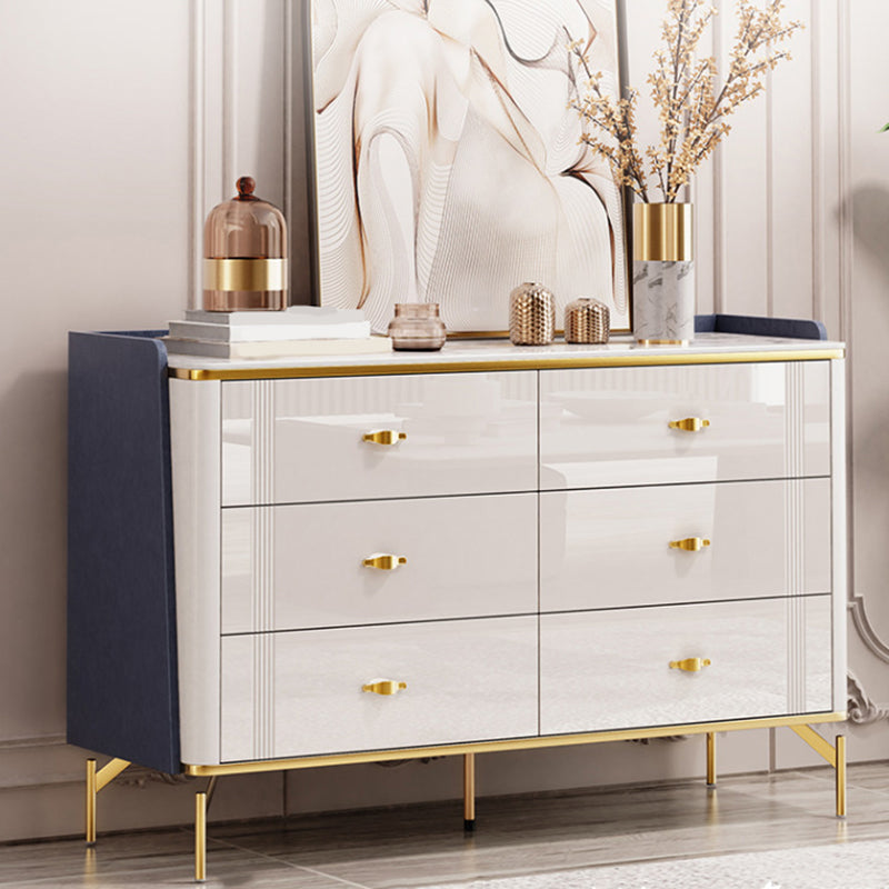 15.6" Width Classic Glam Storage Chest Stone Storage Chest Dresser